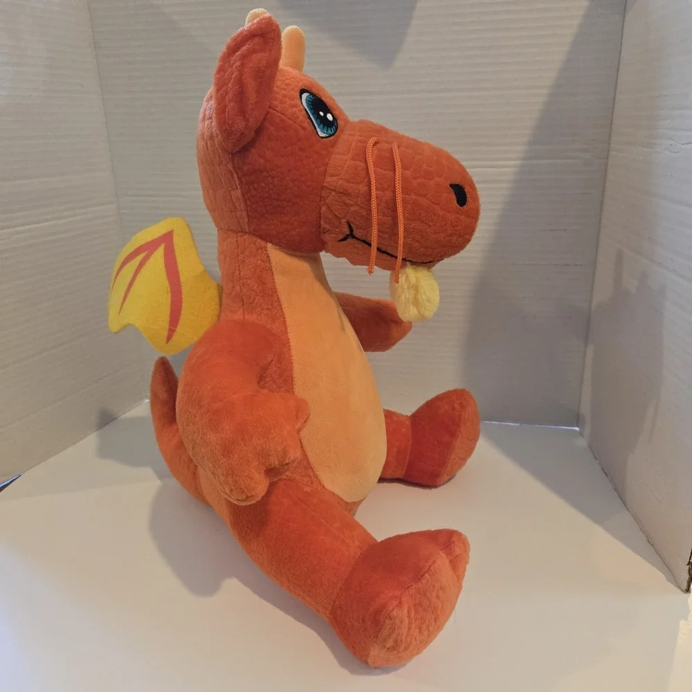 Build A Bear SHANGHAI Dragon Orange Yellow Wings Horns 15